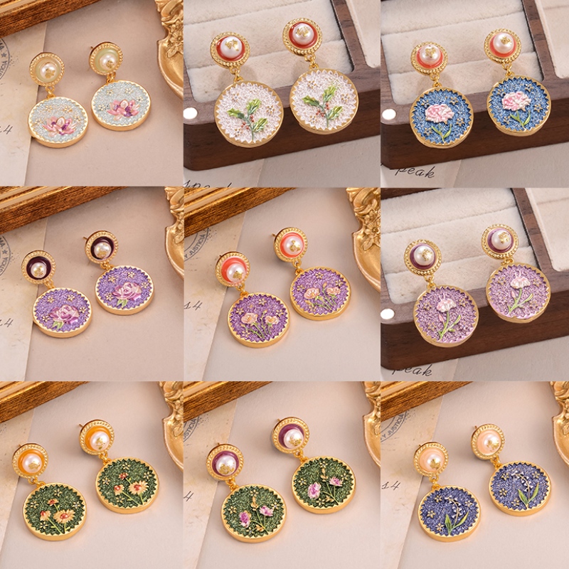 Metal Floral Jewelry Set